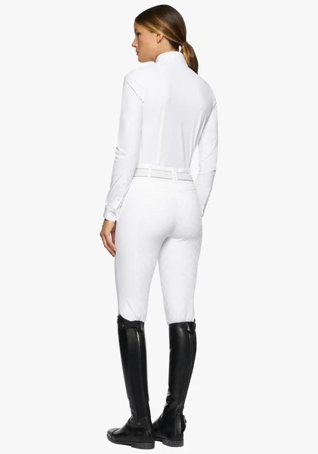 Cavalleria Toscana Perforated Insert Shirt Long Sleeve 6 Cavalleria Toscana Perforated Insert Shirt Long Sleeve - Image 4