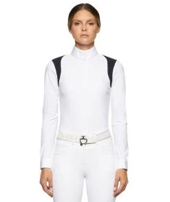 Cavalleria Toscana Perforated Insert Shirt Long Sleeve