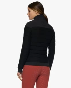 Cavalleria Toscana Wool Quilt And Jersey Jacket -Equestrian Clothing ct wool jersey quilted jacket black back MAD120 LY001 9999 cavalleria toscana 25069.1668277846