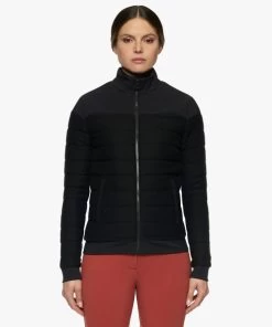 Cavalleria Toscana Wool Quilt And Jersey Jacket -Equestrian Clothing ct wool jersey quilted jacket black front MAD120 LY001 9999 ct 32087.1668278042