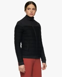 Cavalleria Toscana Wool Quilt And Jersey Jacket -Equestrian Clothing ct wool jersey quilted jacket black side MAD120 LY001 9999 cavalleria toscana 55434.1668286856