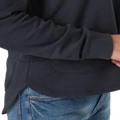 Wrangler Curved Hem Hoodie -Equestrian Clothing curved hem hoodie blue hem LWK116B wrangler 25096.1616545914