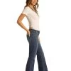 Rock & Roll Cowgirl Denim Trouser Jean -Equestrian Clothing denim trouser jean side W8M8229 rrcg 45749.1616355314