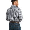 Men's Ariat Dereck Wrinkle Free Shirt 2 Men's Ariat Dereck Wrinkle Free Shirt -Equestrian Clothing dereck WF shirt LS Blue Nights back 10039691 ariat 1 08776.1648584068