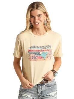 Rock & Roll Desert Graphic Boxy Tee