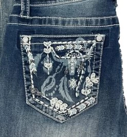 Grace In LA Easy Fit Steer Pocket Jean 9 Grace In LA Easy Fit Steer Pocket Jean -Equestrian Clothing easy fit cow pocket pocket EB61610 grace in la 26945.1657823391