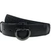 Cavalleria Toscana Elastic Belt CT Buckle -Equestrian Clothing elastic belt CT buckle black gunmetal CT CIN206 EL007 9999 CT 29050.1678913417