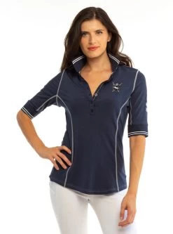 Goode Rider Elite Polo 9 Goode Rider Elite Polo -Equestrian Clothing elite polo navy front 18003 2029 goode rider 89063.1684532735