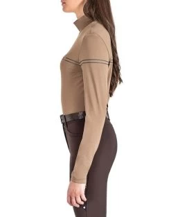Equiline Eojie Second Skin Training Shirt -Equestrian Clothing eojie training 2nd skin top camel side H00856 253 equiline 04829.1663961959