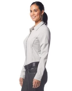 Kerrits Equitate Button Up Shirt -Equestrian Clothing equitate button up ls leather rider side 40467 kerrits 85673.1677189914
