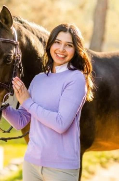 TKEQ Essential Crewneck Sweater -Equestrian Clothing essential crew charm side ESSEN SWEATER tkeq 29473.1653251169