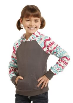 Girls Rock & Roll Print Hoodie -Equestrian Clothing g4h3366girlsrrcghoodie 21710 53419.1527305247