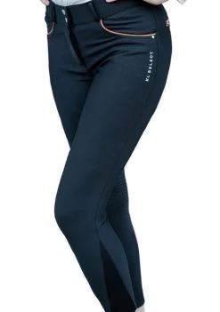 KL Select Gabrielle Breeches Full Grip -Equestrian Clothing gabrielle full grip breech black cognac side kl select 83849.1664943636