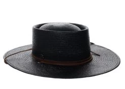 Biltmore Toyo Straw Gaucho Hat 7 Biltmore Toyo Straw Gaucho Hat -Equestrian Clothing gaucho toyo straw hat black 3 4 front BVC100 BLACK biltmore 05989.1691354969