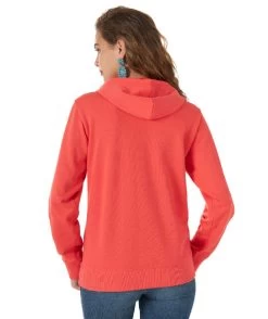 Wrangler Geo Hoodie -Equestrian Clothing geo hoodie dark pink back 112317323 wrangler 30828.1656709561