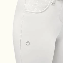 Girls Cavalleria Toscana CT Motif Print Breeches -Equestrian Clothing girls CT motif breech white pocket PAA020 JE010 0001 CT 20463.1685034694