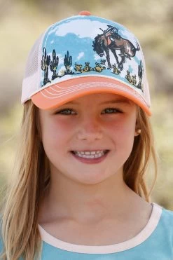 Girls Cruel Denim Bronc Print Cap