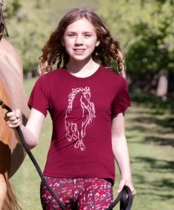 Kids Kerrits Dancing Horse Tee 9 Kids Kerrits Dancing Horse Tee -Equestrian Clothing girls dancing horse tee sangria rider 60281 kerrits 79920.1675898164