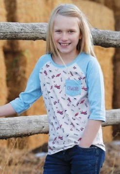 Girls Cruel Denim Cowgirl Raglan Tee
