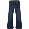 Wrangler Girls Premium Patch Bootcut Jean -Equestrian Clothing girls premium patch bootcut jean dark blue front wrangler 78156.1666670467