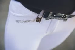 Kids Romfh Sarafina Breeches Knee Patch -Equestrian Clothing girls sarafina white front detail 469622 romfh 65678.1684881161
