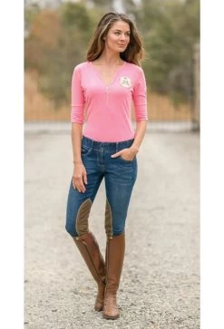 Goode Rider Equestrian Knee Patch Jean -Equestrian Clothing gr equestrian jean vintage lifestyle front 14900 8008 goode rider 49927.1650824449