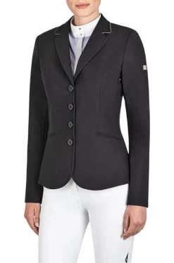 Equiline GrideG B-Move Show Coat -Equestrian Clothing grideg show coat black front M08719 006 equiline 01351.1649623605