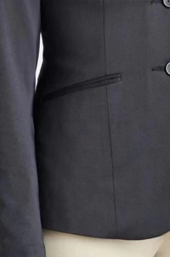 Hadley Performance Show Coat -Equestrian Clothing hadley cooling show coat black front detail 33061 smartpak 69713.1649378101