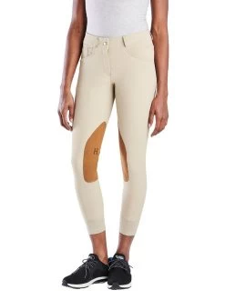 Hadley Mid Rise Breeches Knee Patch -Equestrian Clothing hadley mid rise kp tan side 30517 smartpak 79956.1649373427