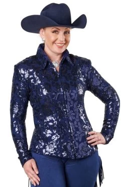 Hobby Horse Hadley Show Jacket -Equestrian Clothing hadley show jacket indigo front hobby horse 94858.1583787510