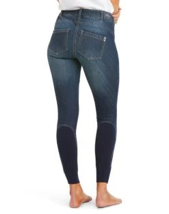 Ariat Halo Denim Knee Patch Breeches 8 Ariat Halo Denim Knee Patch Breeches -Equestrian Clothing halo denim KP marine back 10035311 ariat 95497.1620511804