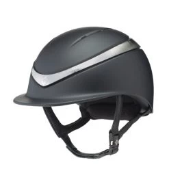 Charles Owen Halo MIPS Helmet -Equestrian Clothing halo mips matte helmet black platinum front charles owen 96622.1661298865