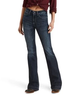 Ariat High Rise Slim Trouser Ryki Jean -Equestrian Clothing high rise trouser ryki missouri front 10043209 ariat 07936.1675820529