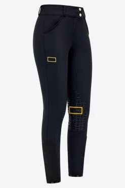 RG High Waist Breeches Knee Grip -Equestrian Clothing high waist breech kg black side BRW006 JS004 9999 RG 50873.1669774817