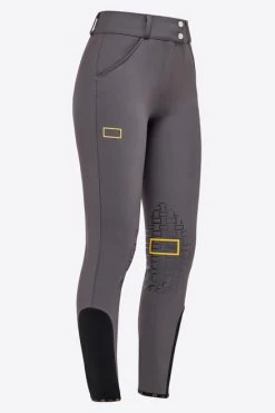 RG High Waist Breeches Knee Grip -Equestrian Clothing high waist breech kg grey side BRW006 JS004 8D00 RG 65132.1669775477