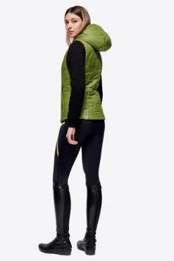 RG Hooded Puffer Vest -Equestrian Clothing hooded puffer vest green side VEW001 NL001 5G00 RG 46818.1669777504