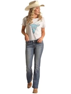 Rock & Roll Hooey Mid Rise Jean