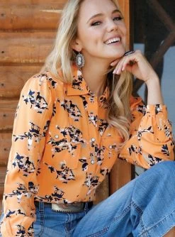 Cruel Denim Horse Print Rayon Shirt