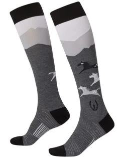 Kerrits Horse Valley Knee Socks -Equestrian Clothing horse valley knee sock peppercorn 30480 kerrits 49450.1679361801