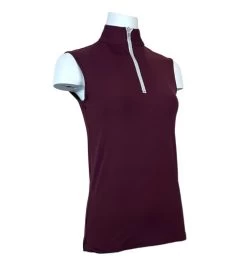 Tailored Sportsman IceFil Zip Top Sleeveless -Equestrian Clothing icefil sleeveless cranberry ZTS2214 TS 74441.1689884801