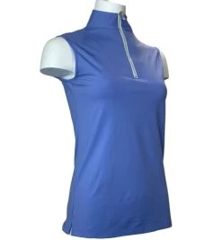Tailored Sportsman IceFil Zip Top Sleeveless -Equestrian Clothing icefil sleeveless periwink ZTS2167 PRS tailored sportsman 04034.1676943858