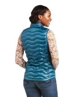 Ariat Ideal 3.0 Down Vest -Equestrian Clothing ideal 3.0 down vest iridium teal back 10037649 ariat 002 41838.1662507491