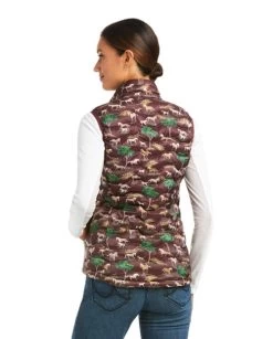 Ariat Ideal 3.0 Down Vest -Equestrian Clothing ideal 3.0 down vest print pasture back 10037422 ariat 04404.1639703770