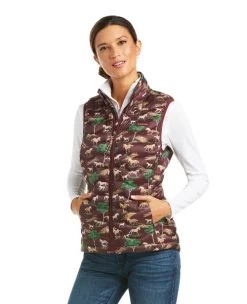 Ariat Ideal 3.0 Down Vest -Equestrian Clothing ideal 3.0 down vest print pasture front 10037422 ariat 69708.1639703761