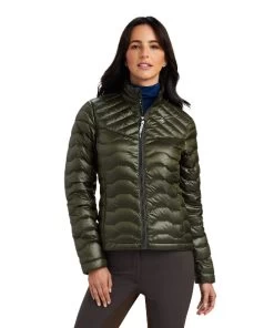 Ariat Ideal Down Jacket -Equestrian Clothing ideal down jacket forest front 10041379 ariat 05133.1662764399