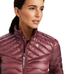 Ariat Ideal Down Jacket -Equestrian Clothing ideal down jacket ginger detail 10041380 ariat 59633.1677637770