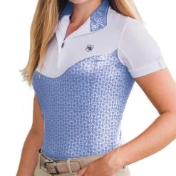 Romfh Infinity Print Show Shirt Short Sleeve 7 Romfh Infinity Print Show Shirt Short Sleeve -Equestrian Clothing infinity shoe print ss periwink hero 475103 romfh 34813.1684891189