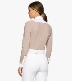 Cavalleria Toscana Bib Insert Competition Shirt Long Sleeve 10 Cavalleria Toscana Bib Insert Competition Shirt Long Sleeve -Equestrian Clothing jersey bib compet ls blush white back CAD212 JE022 1A00 cavalleria toscana 46352.1659805729