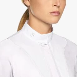 Cavalleria Toscana Bib Insert Competition Shirt Long Sleeve 9 Cavalleria Toscana Bib Insert Competition Shirt Long Sleeve -Equestrian Clothing jersey bib compet ls white detail CAD212 JE022 CT 57897.1659813697