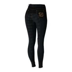Horze Jessie Denim Full Grip Breeches -Equestrian Clothing jessie denim FS hi waist black back CP3680 BL equinavia 14602.1639691819